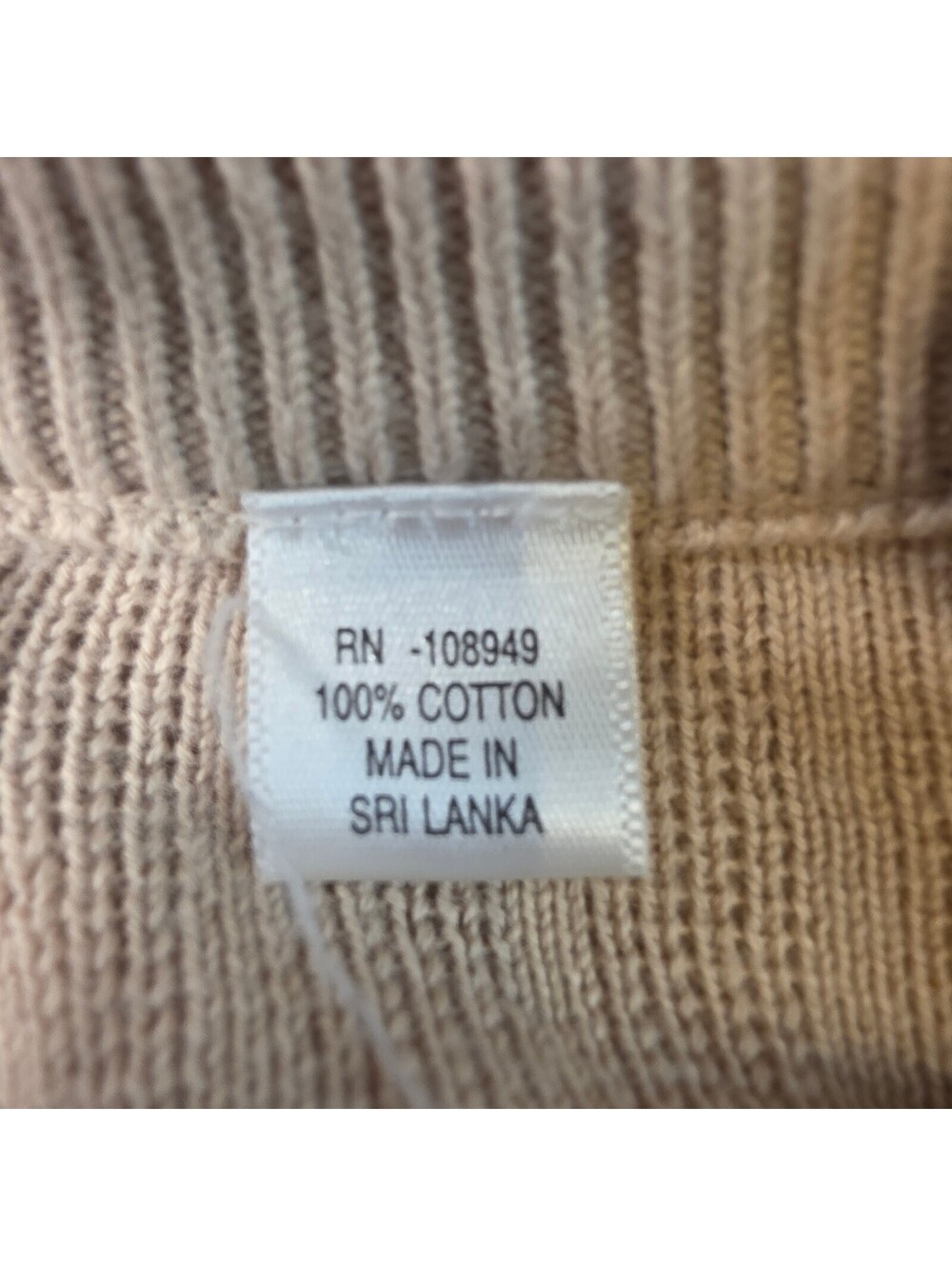 Alex Cannon Men's Quarter Zip Cable Knit Sweater Beige with Elbow Patches size L - Picture 13 of 13